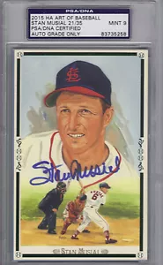 HISTORIC AUTOGRAPHS HA 2015 ART OF BASEBALL STAN MUSIAL AUTO PSA/DNA MINT 9 - Picture 1 of 2