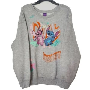 Disney Juniors Sweatshirt Stitch & Angel - You're My Fav Size XL 15/17 - Picture 1 of 8