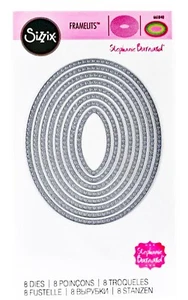 Sizzix Framelits Dotted Ovals 8pc #561840 Retail $19.99 Stephanie Barnard - Picture 1 of 12