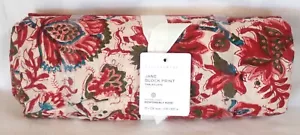 NWT POTTERY BARN JANE BLOCK PRINT FLORAL TABLECLOTH 70" x 126" MSRP $129 - Picture 1 of 6