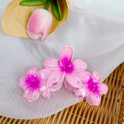 Claw Hair Clips Large Barrette Flower Shape Butterfly Clamp Women Vintage Sweet - Image 1 of 4