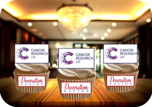 Cancer Research: Race For Life - 12 PREMIUM STAND UP Edible Cake Topper Charity - Picture 1 of 3