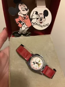 Vintage Walt Disney Mickey Mouse Club Mouseketeers Wrist Watch Box 40s-50s New - Picture 1 of 9