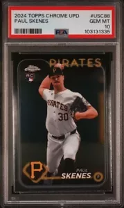 2024 TOPPS CHROME UPDATE PAUL SKENES ROOKIE CARD RC #USC88 PSA 10 GEM MINT - Foto 1 di 2