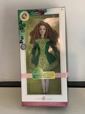 Muñeca Barbie Etiqueta Rosa Festivales de Danza Irlandesa del Mundo 2006 Mattel K7920 NUEVA Foto 1 de 4
