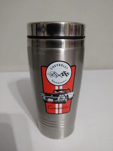 Chevy Corvette Black/ Red 16oz Travel Tumbler Coffee Mug Hallmark - Picture 1 of 13