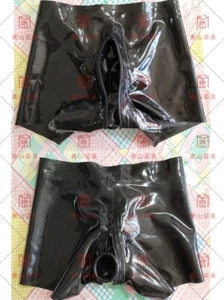 333 Latex Gummi boxer codpiece hidden penis hole and anus sheath 0.4mm - Picture 1 of 4