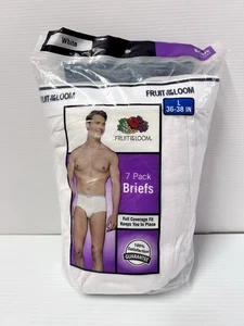 Paquete de 7 calzoncillos Fruit of the Loom 2013 vintage para hombre grandes 36-38 Tighty Whities - Imagen 1 de 3