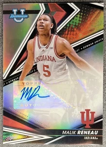 Malik Reneau 2022-23 Bowman U Best Prospect Refractor Auto RC Indiana - Bild 1 von 2