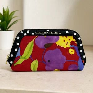 Carolina Herrera Fragrances Floral Kulturbeutel RedPolka Dot Reise Kosmetikkoffer - Bild 1 von 8