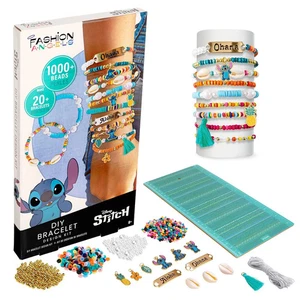 Disney Stitch DIY Bracelet Making Kit, Includes 1,000+ Shell Beads, Tassels, ... - Picture 1 of 4