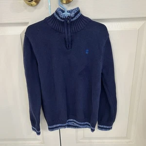 Boys Izod Navy Sweater Partial Zip Size Small 6/7 - Picture 1 of 4