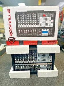 Rockville RPM109 10-Channel Wood Cabinet Powered Mixer with USB - Picture 1 of 3