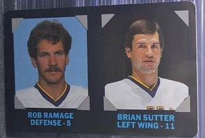 1985 7-11 NHL Collector's Series Rob Ramage / Brian Sutter 🚨🚨 St. Louis  - Picture 1 of 2