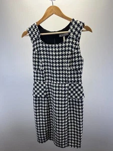 BCBgeneration A Line Career Women's Size Med Black White Sleeveless Pleated - Picture 1 of 5