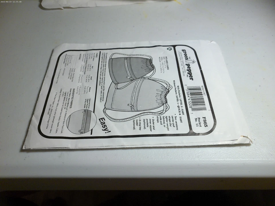 String Cinch Bag Duffle Backpack Green Pepper F865  Pattern  Drawstring - Image 1 of 1