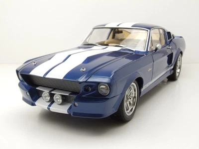 Ford Shelby Mustang GT500 1967 Blu Bianco Modellino 1:12 KK Scale - Immagine 1 di 4