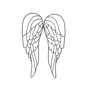 Metal Wire Art Angel WIngs Wall Sculpture 25 inch - Picture 1 of 3