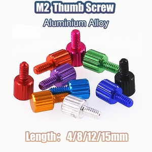 Tornillo de pulgar de aleación de aluminio M2*4/8/12/15 mm para pernos de carcasa de PC y modificación hágalo usted mismo - Imagen 1 de 7