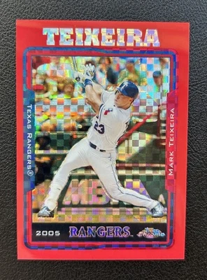 Mark Teixeira 2005 Topps Chrome Red Xfractor #17/25 SSP Rare - Image 1 of 2