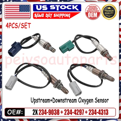 4 sensores de oxígeno aguas arriba+aguas abajo para Nissan Frontier Pathfinder Xterra 2008-10 4,0 L Foto 1 de 4