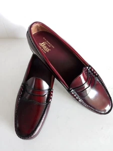 ***NUEVO*** Mocasines bajos GH vintage para hombre de cuero borgoña 13D hechos en EE. UU. - Imagen 1 de 11