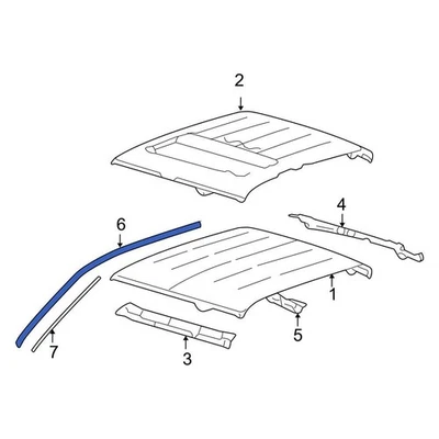 For Ford F-150 2004-2008 Ford 5L3Z1651223AA Left Roof Panel Weatherstrip - Imagem 1 de 2