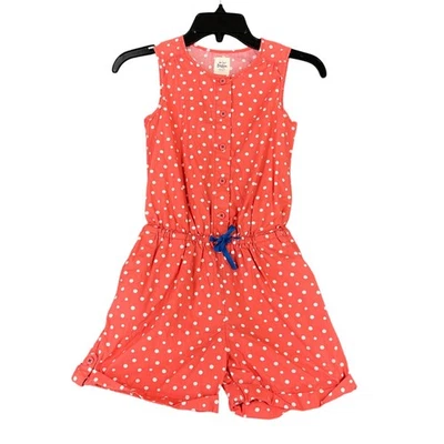 Mini Boden Romper Girls 10Y Polka Dot Cotton Sleeveless Playwear Summer Classic - Image 1 of 4