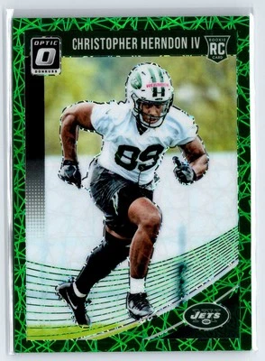 2018 Donruss Optic Green Velocity #134 Christopher Herndon IV RC Jets - Image 1 of 2