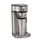The Scoop Single-Serve Coffee Maker, 14 oz, Stainless Steel, Model 47550, Silver photo