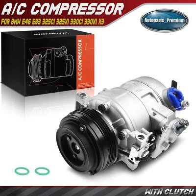 Compresor de aire acondicionado con embrague para BMW 325Ci 325i 325xi 330Ci 330i 330xi X3 E46 E83 Foto 1 de 4