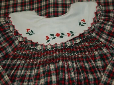 Vestido Sophie Dess feminino tamanho 6 flanela xadrez colarinho vermelho e verde FÉRIAS em excelente estado usado - Imagem 1 de 4