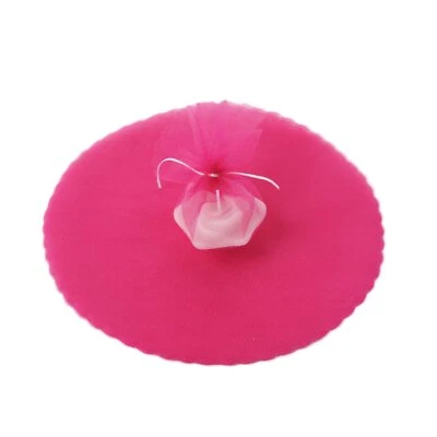25 piezas CÍRCULOS ENVOLVENTES DE TUL FUCSIA DE 9" para regalos de fiesta de boda manualidades hágalo usted mismo Foto 1 de 3