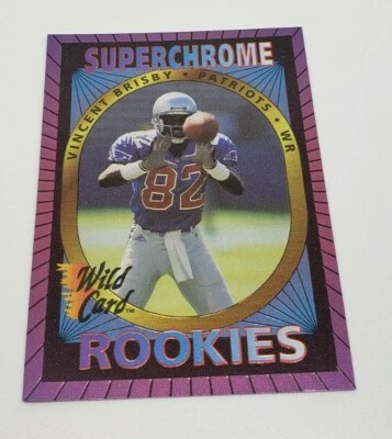 1993 WILD CARD SUPERCHROME ROOKIES VINCENT BRISBY CARD #33 PATRIOTS NE LOUISIANA - Image 1 of 2