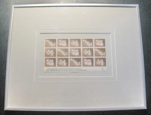 CANADA CHRISTMAS SEALS FROM YOUR LUNG ASSOCIATION 15 STAMPS BLOCK FRAMED - Picture 1 of 6