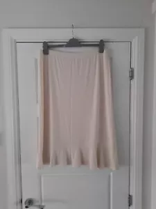 Kim & Co Cream Beige Stretchy Skirt Size XXL 18 20 Uk Plus Knee Length - Picture 1 of 5