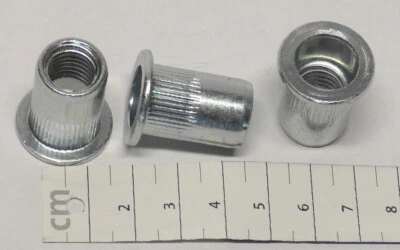 50 Stahl Nietmuttern nach Wahl M3 M4 M5 M6 M8 M10 M12 FK ger. Blindnietmuttern