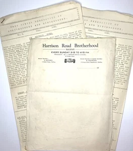 Masonic Ephemera: 1936 Newsletter & Harrison Road Brotherhood Membrete (B1G) - Imagen 1 de 1