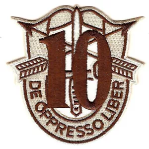 10th Special Forces Group Crest Desert Brown 10 Patch - Picture 1 of 6