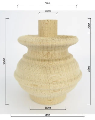 Möbelfuss Schrankfuss Kommodenfuss BUCHE Holzfuss Möbelfüße unbehandelt