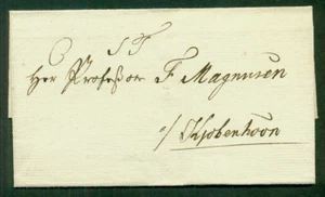 ICELAND 1824 cubierta prefilatélica plegable, BREIDABOLSTAD a Copenhague, 2 certificados - Imagen 1 de 1