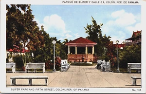 Postal Panama Slifer Park y Quinta Calle Colón Vintage C090 - Imagen 1 de 2