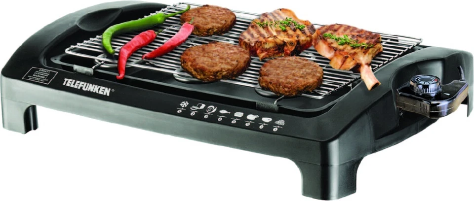 Telefunken Barbeque elettrico da Tavolo potenza 2000W TLF-KBQ2101T