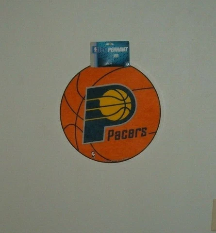 INDIANA PACERS 14" ROUND BASKETBALL SHAPE CLASSIC  FELT WALL PENNANT NEW NBA Cover
