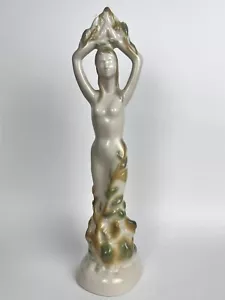 Hermosa Estatua Alta De Colección Soviética Porcelana Figura Niña Dama Primavera Ucrania - Imagen 1 de 8