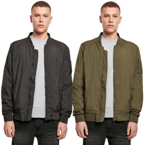 Build Your Brand Nylon Bomber Jacket Printable Men Lightweight Bomber Jacket New - Picture 1 of 29