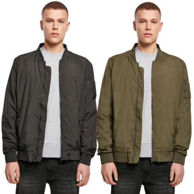 Build Your Brand Nylon Bomber Jacket Printable Men Lightweight Bomber Jacket New - Image 1 of 4