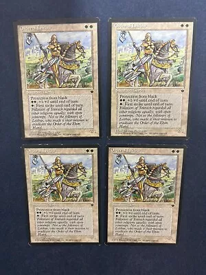 MTG 4X FALLEN EMPIRES ORDER OF LEITBUR MAGIC THE GATHERING CREATURE WHITE COMMON - Image 1 of 4