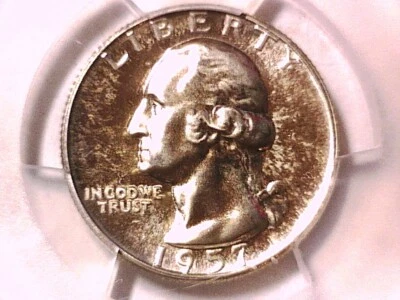 1957 Proof Washington Quarter PCGS PR 66 39185215 - Image 1 of 3