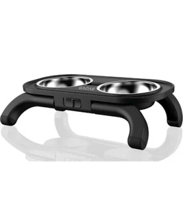 Elevated Pet Bowl Stainless Steel Dog Cat Food Bowls 1.5L Adjustable Angle - Picture 1 of 3